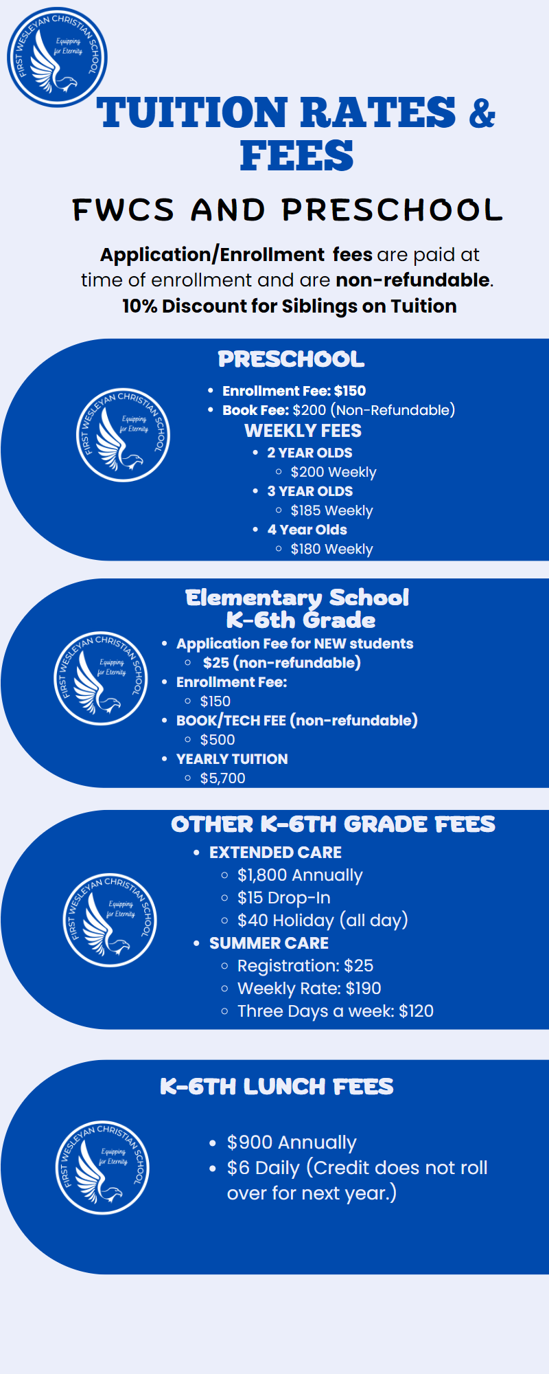 Tuition First Wesleyan Christian School